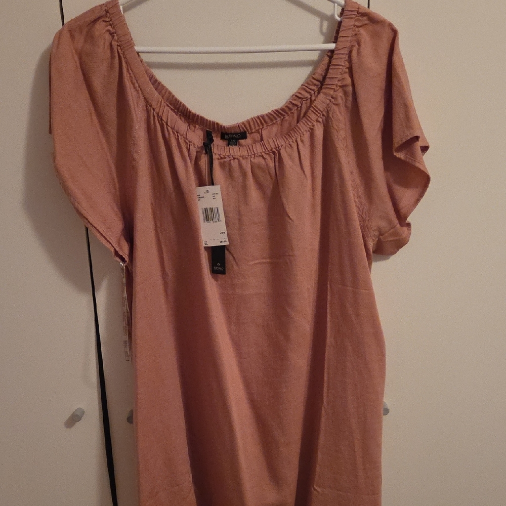 Buffalo David Bitton Rose Off-Shoulder Short Sleeve Tunic/Dress